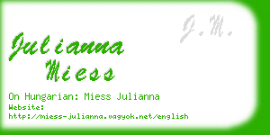 julianna miess business card